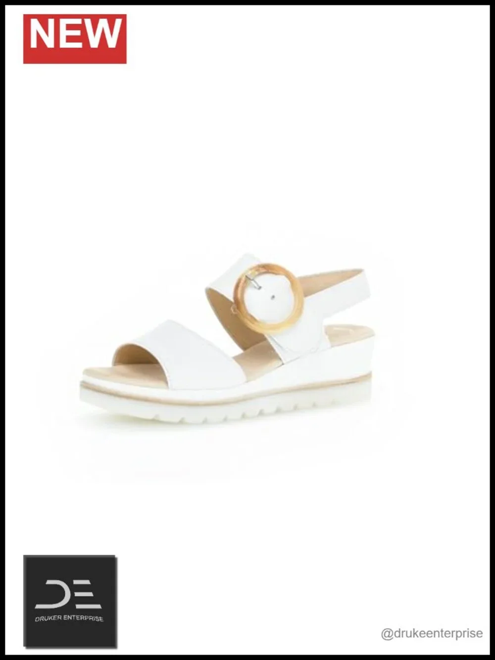 Gabor Women's 84.645 Leather Wedge Sandals Ankle Strap